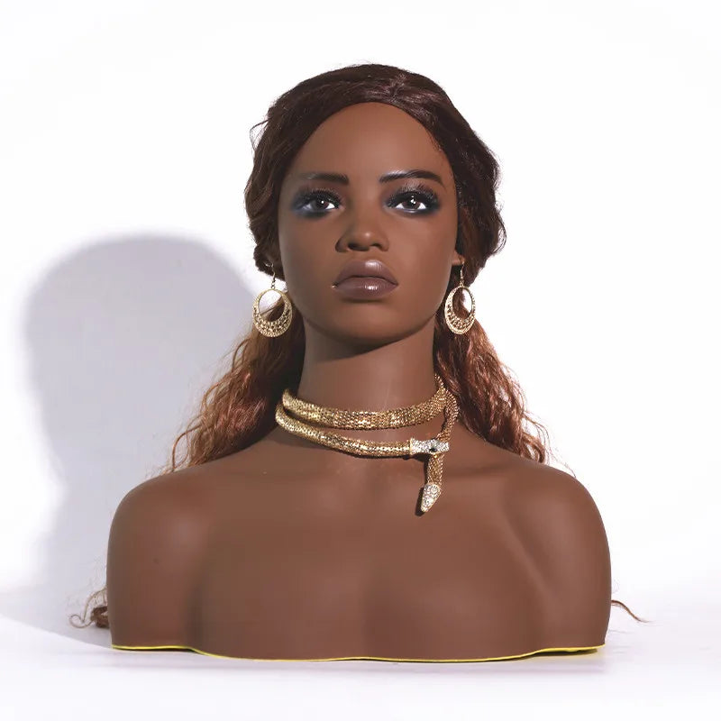 Tête de Mannequin en PVC pour Exposition de Perruques, Modèle Réaliste avec Couvercle Astronomique