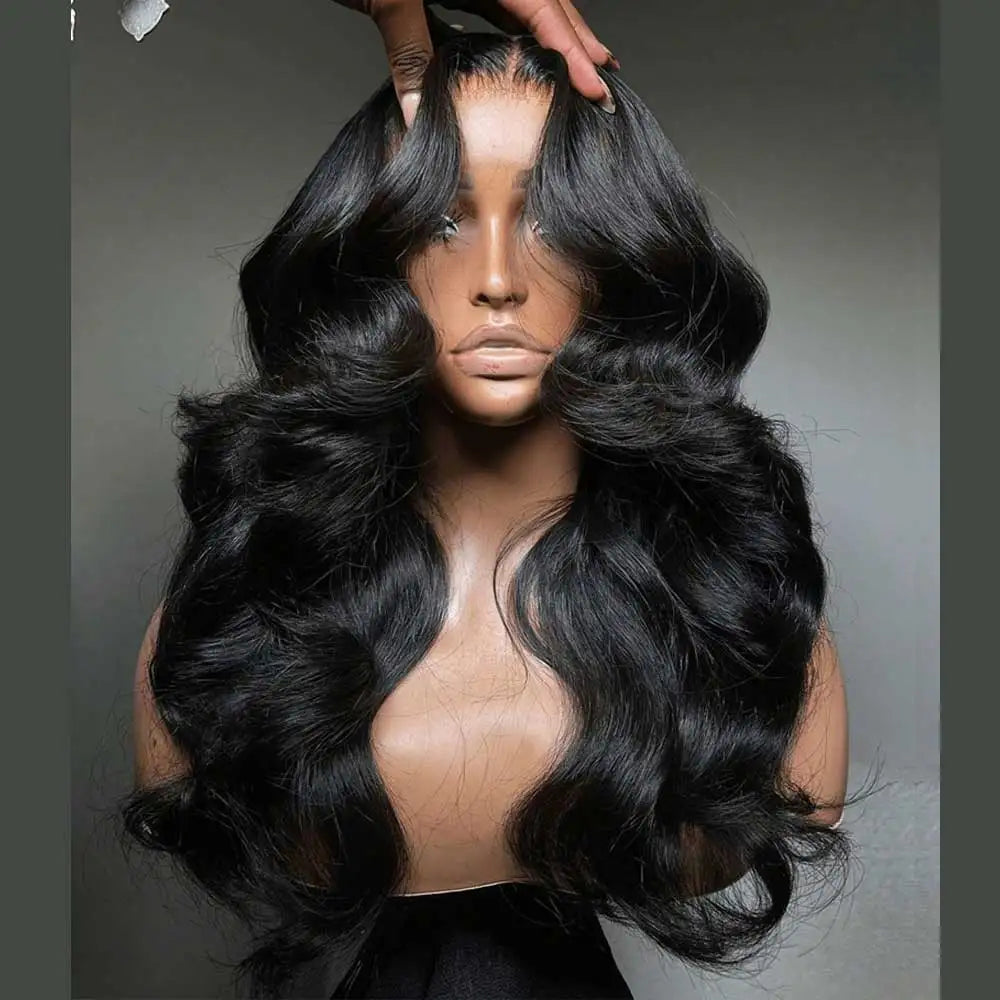 250% sans colle perruque vague de corps perruques de cheveux humains pré coupé 13x4 13x6 HD dentelle frontale perruques pré plumées bouclés avant de lacet perruques de cheveux humains
