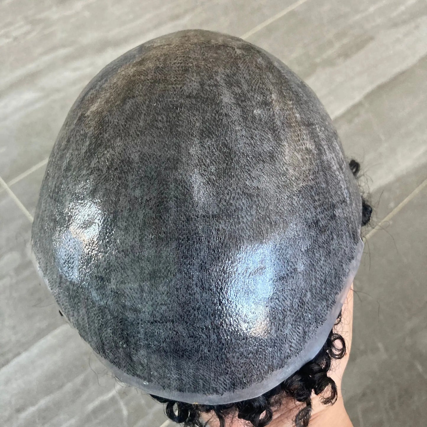 Prothèse capillaire 100% cheveux humains, délié naturel, toupet pour homme, base complète en PU, perruques bouclées pour homme, unité de remplacement souple, 0.1mm, 18mm