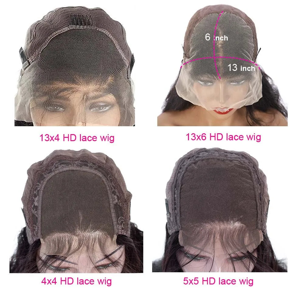 Perruque Lace Front Wig naturelle lisse, cheveux humains, Transparent HD, 13x4, 13x6, pre-plucked, 5x5, HD, Lace Closure, Beliself