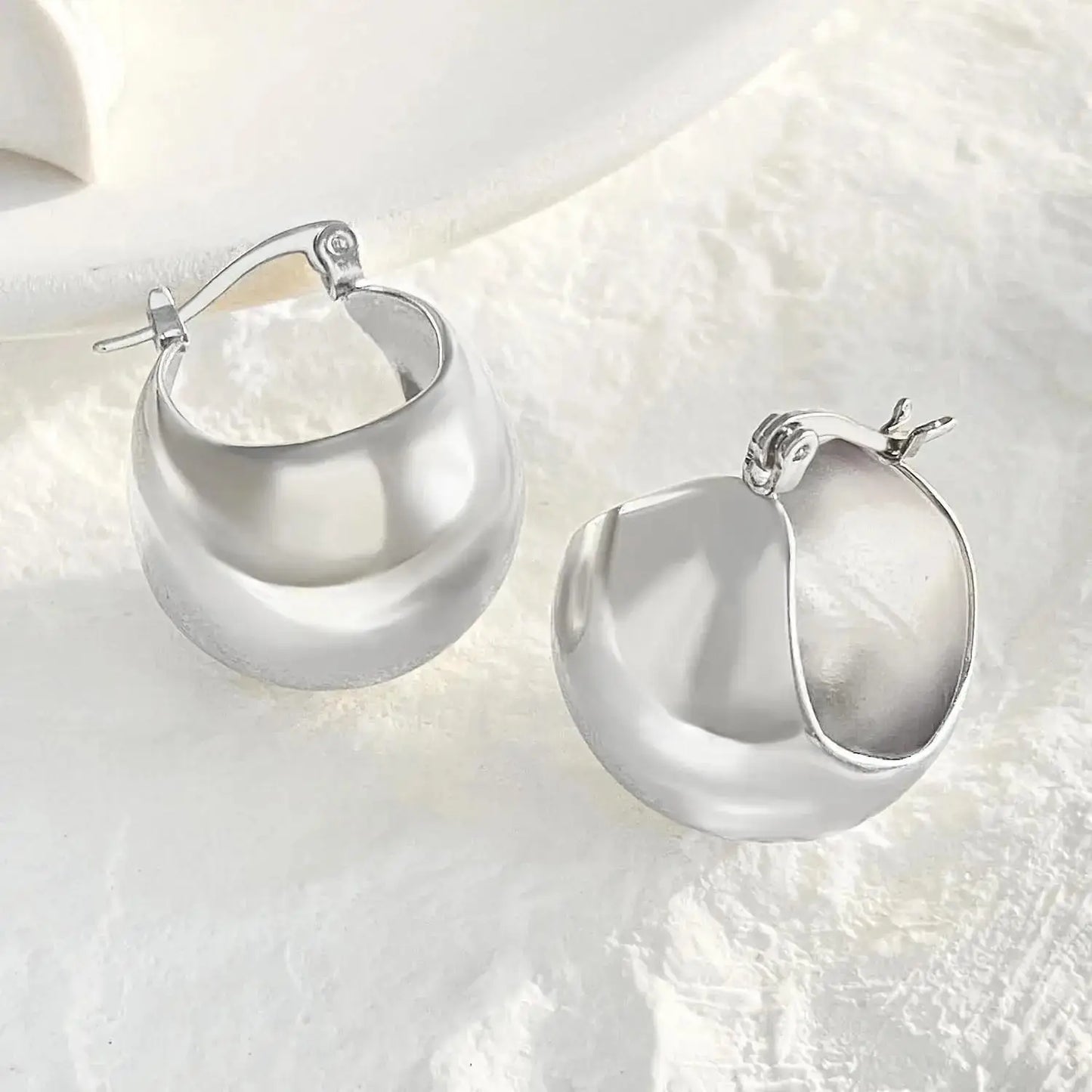 Boucles d'Oreilles en Titane et Acier localité Déformable, Bijoux en Métal, Tendance, Vintage, Rond, Carré, Cœur, pour Femme, Nouvelle Collection 2024