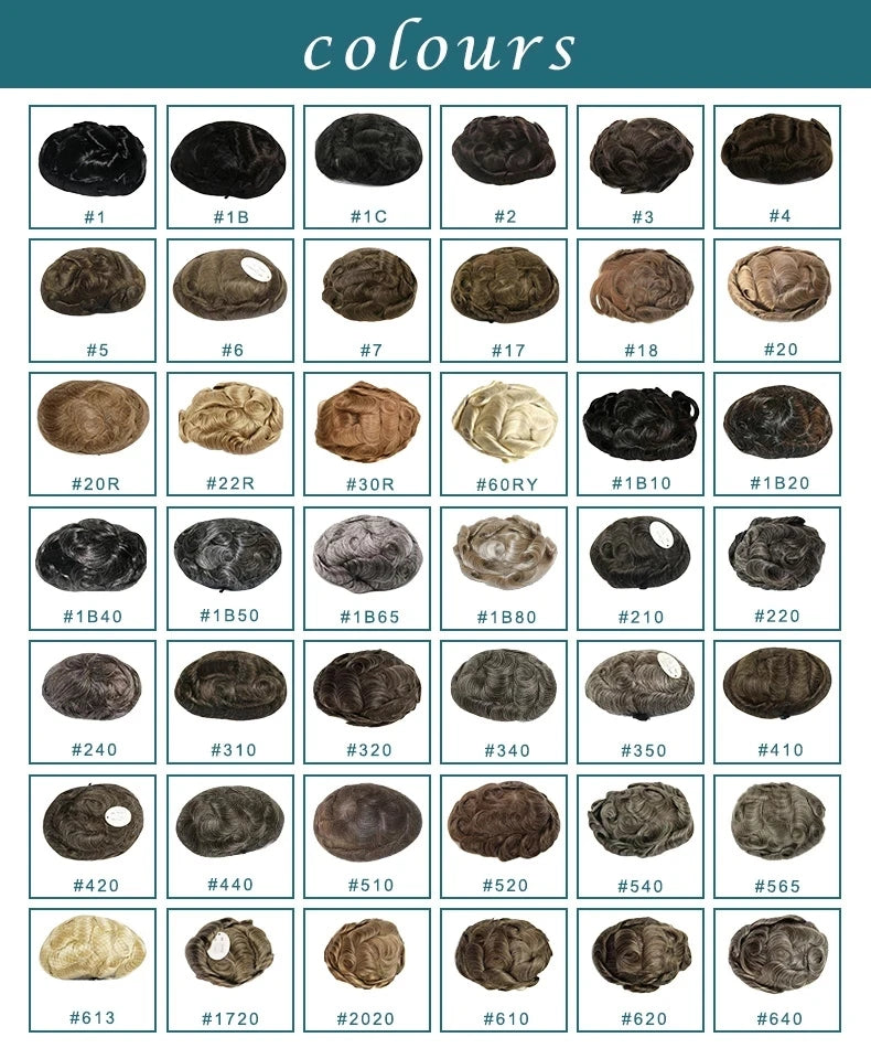 Prothèse capillaire 100% cheveux humains, délié naturel, toupet pour homme, base complète en PU, perruques bouclées pour homme, unité de remplacement souple, 0.1mm, 18mm