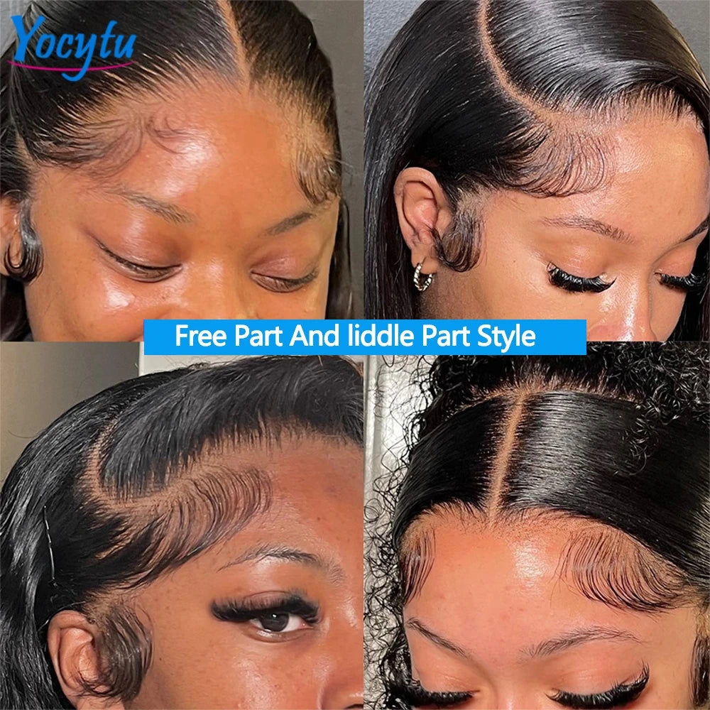 28 30 Pouces Perruques Cheveux Humains YOCYTU 13X6 lisse Perruque Peruvian Haut Qualité Pour Femme HD Transparent Lace Front Wigs Human Hair Perruque Cheveux Humains Livraison 3 Jours France