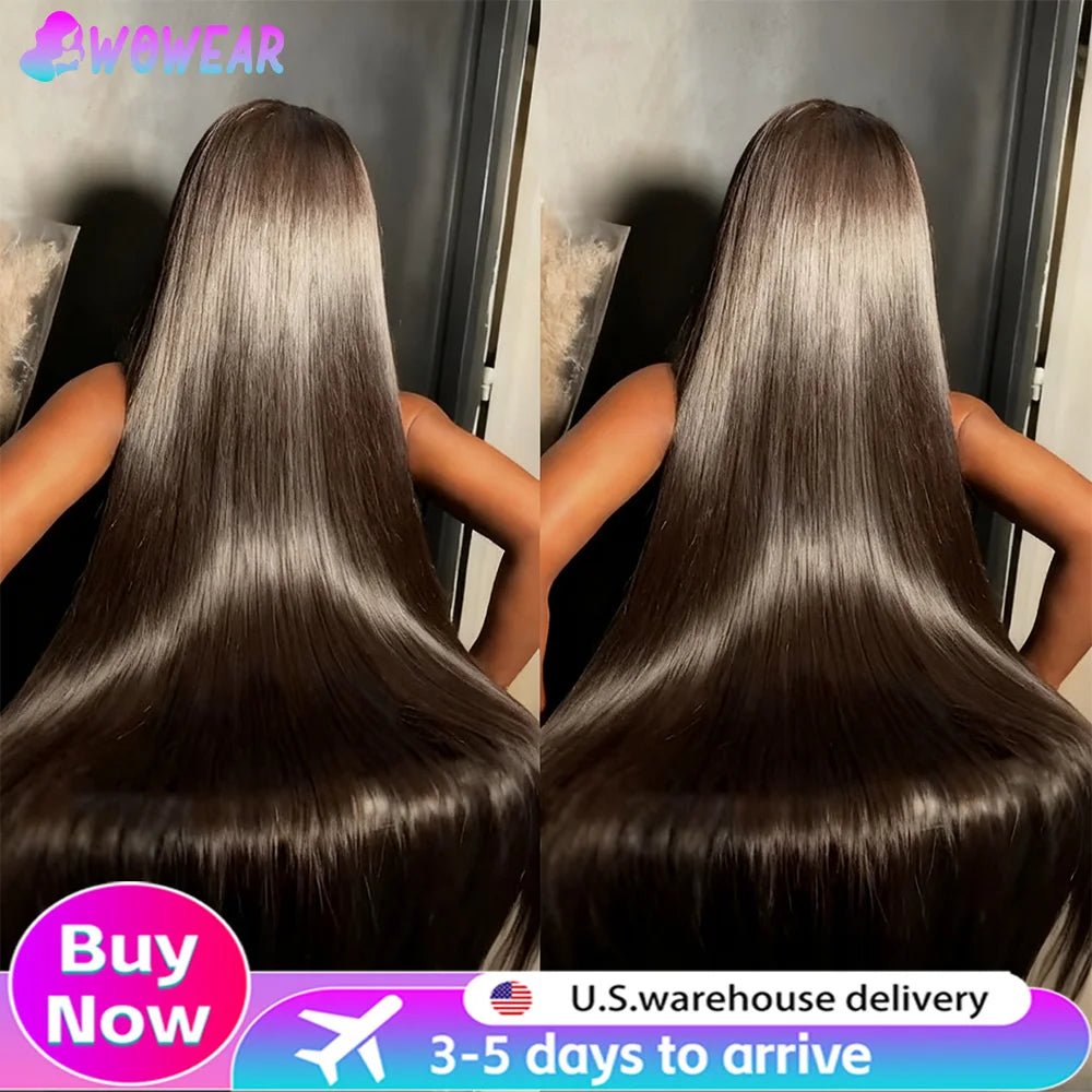 36 pouces droite HD dentelle avant perruque 360 pleine dentelle perruque 13x4 13x6 HD dentelle frontale perruque de cheveux humains pour les femmes pré plumées 220% densité