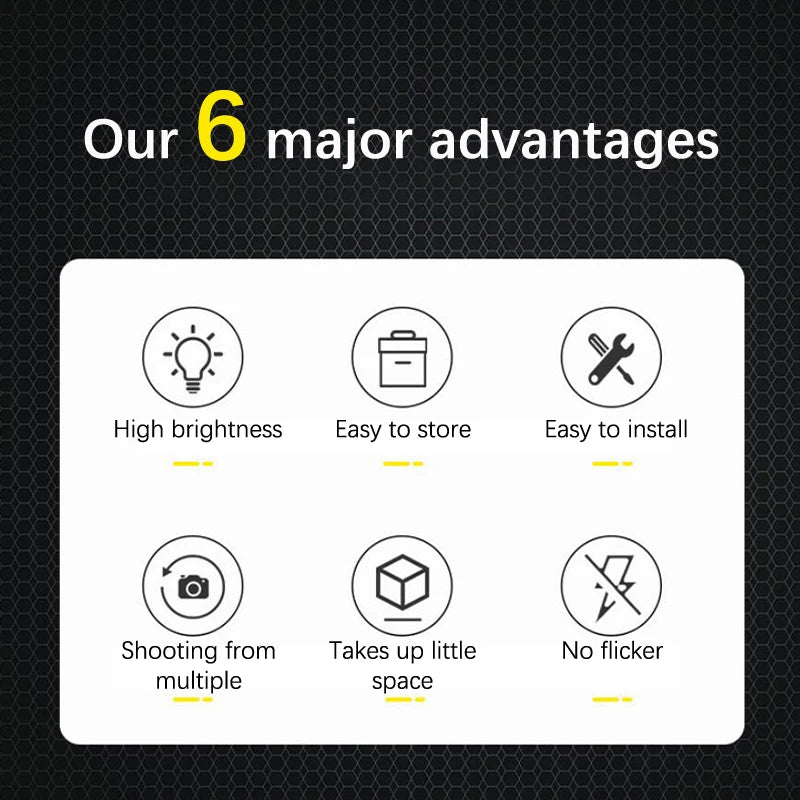 Chambre à lumière LED pour studio photo, tente lumineuse, boîte souple, arrière-plans, boîte à photos pour appareil photo reflex numérique, boîte à lumière pliante portable, 22cm