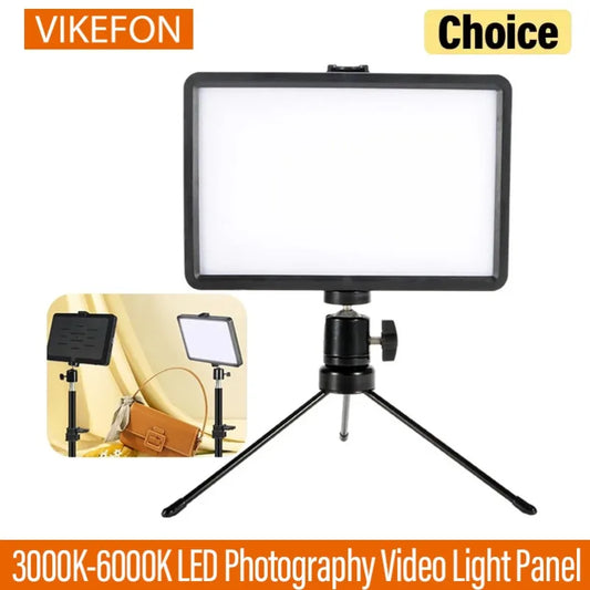 VIKEFON 3000K-6000K LED photographie vidéo panneau lumineux éclairage Photo Studio lampe Kit pour tirer en direct Youbube RGB filtre