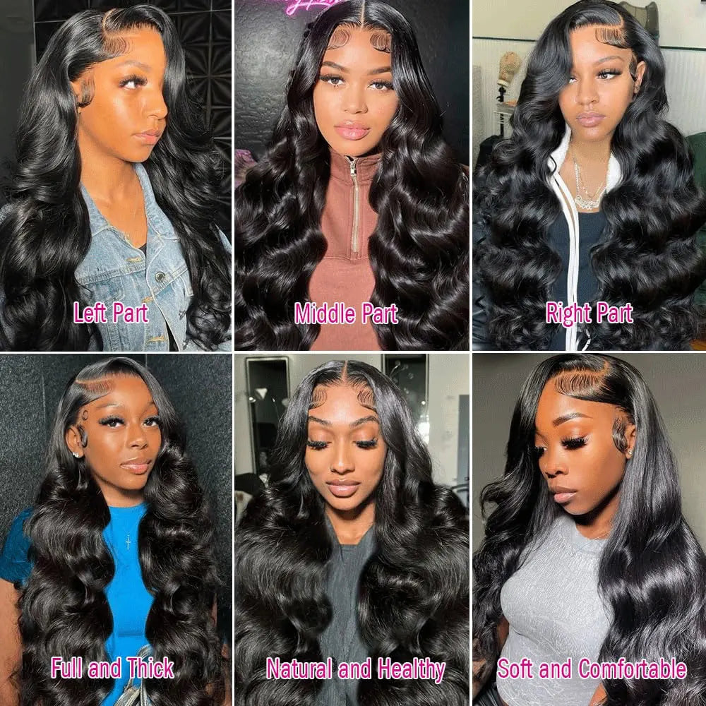 250% sans colle perruque vague de corps perruques de cheveux humains pré coupé 13x4 13x6 HD dentelle frontale perruques pré plumées bouclés avant de lacet perruques de cheveux humains