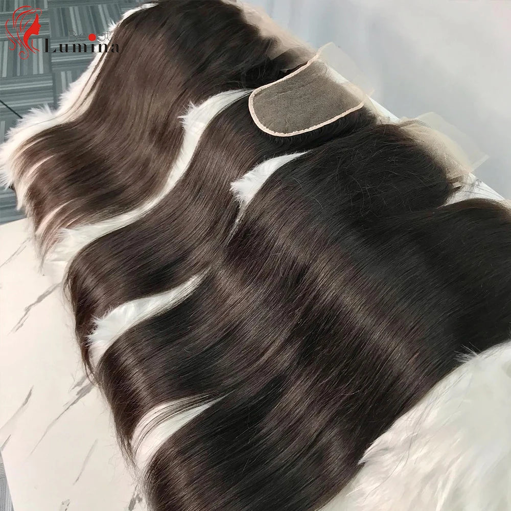 Fermeture frontale en dentelle fermeture droite péruvienne 5x5 100% cheveux humains droite 13x4 dentelle frontale couleur naturelle Remy cheveux dentelle suisse