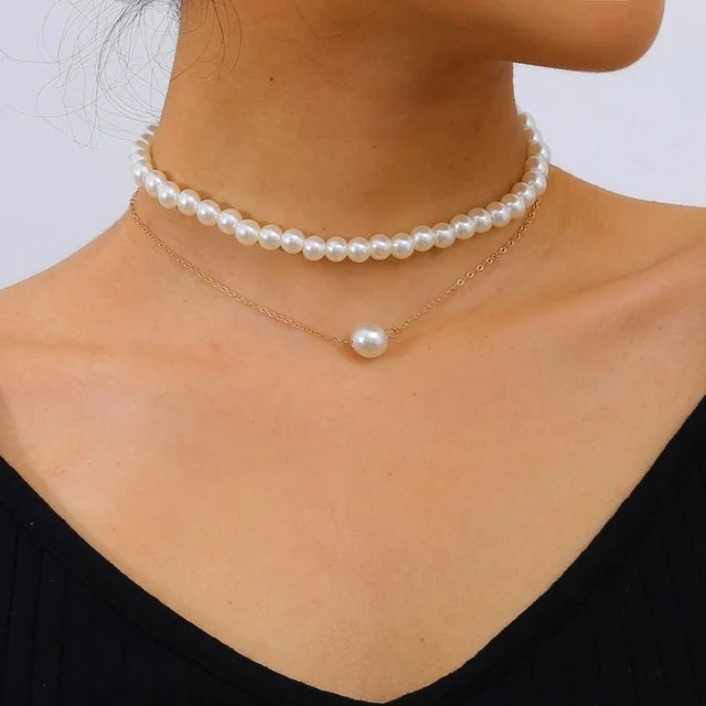 Collier ras du cou en forme de cœur pour femmes, bijoux tendance exagérés, grande perle, pendentif en forme de cœur, à la mode, N384, 2023