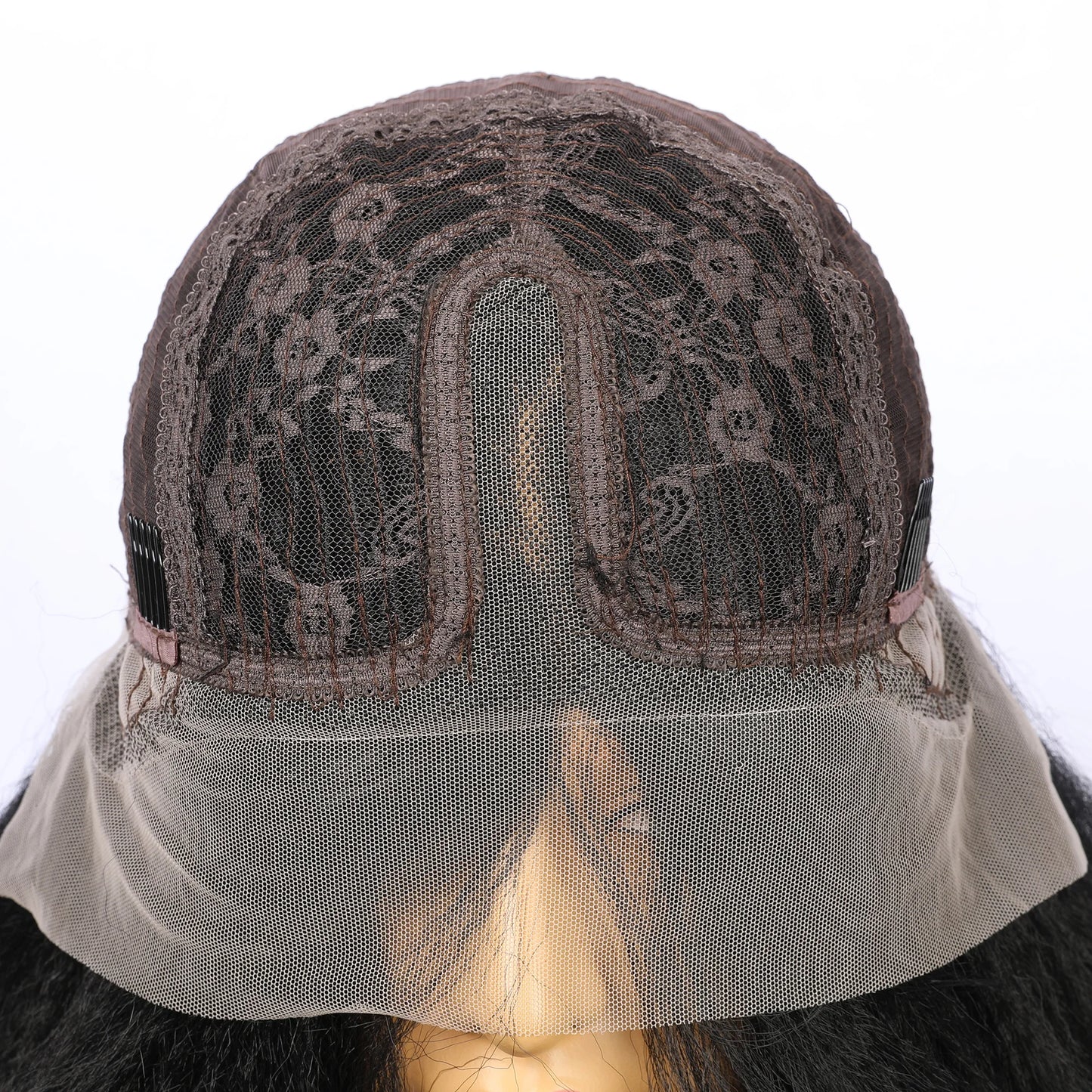 Perruque de luxe Bordeaux en dentelle frontale – cheveux soyeux, baby hair, ligne naturelle, longue et volumineuse 180 % (Bergame)