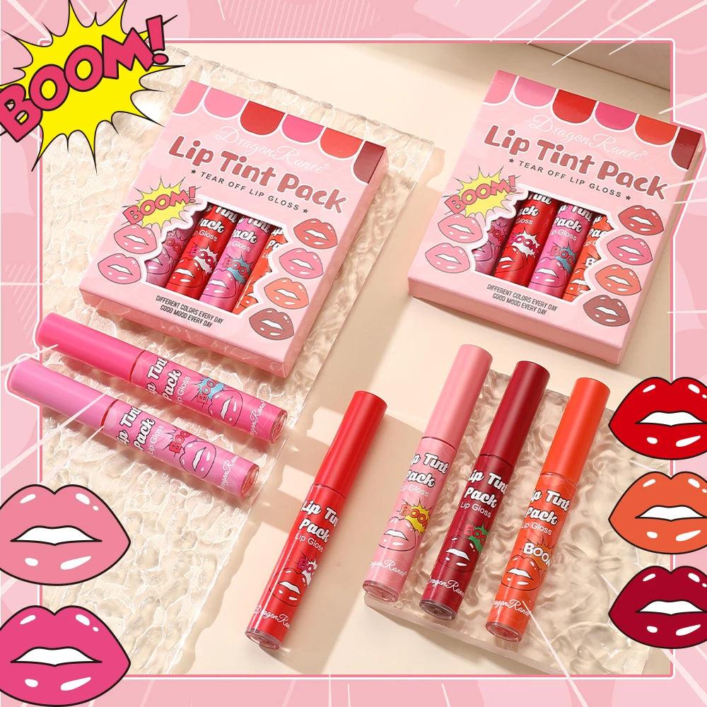 Déchirure pull Lip Gloss Lipstick hydratant et hydratant Lip nectar Lipstick Membrane déchirure pull Lip Gloss Lipstick imperméable à l'eau sans décoloration sans décoloration