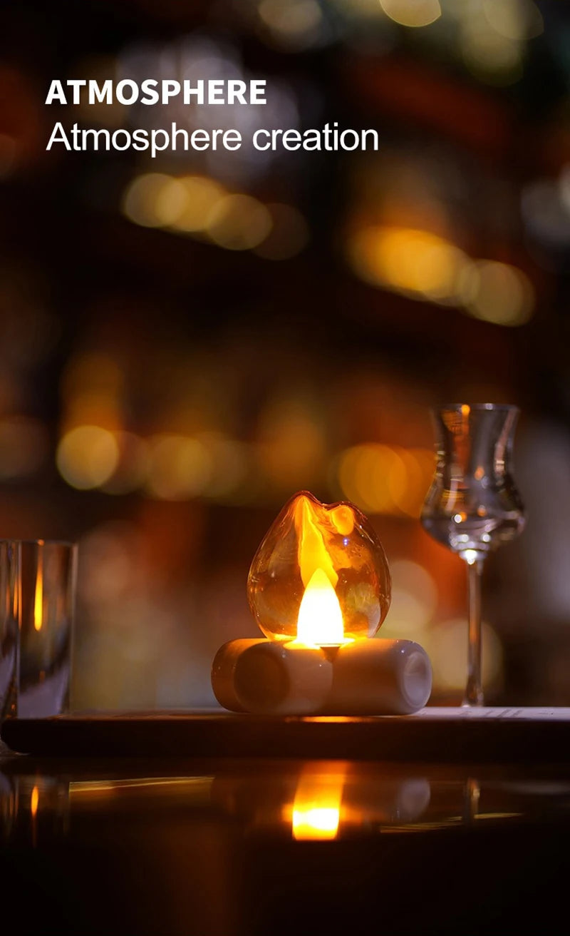 LED flamme feu ampoule lampe de Table de chevet effet cheminée éclairage d'ambiance pour chambre décor à la maison hôtel Bar fête veilleuses