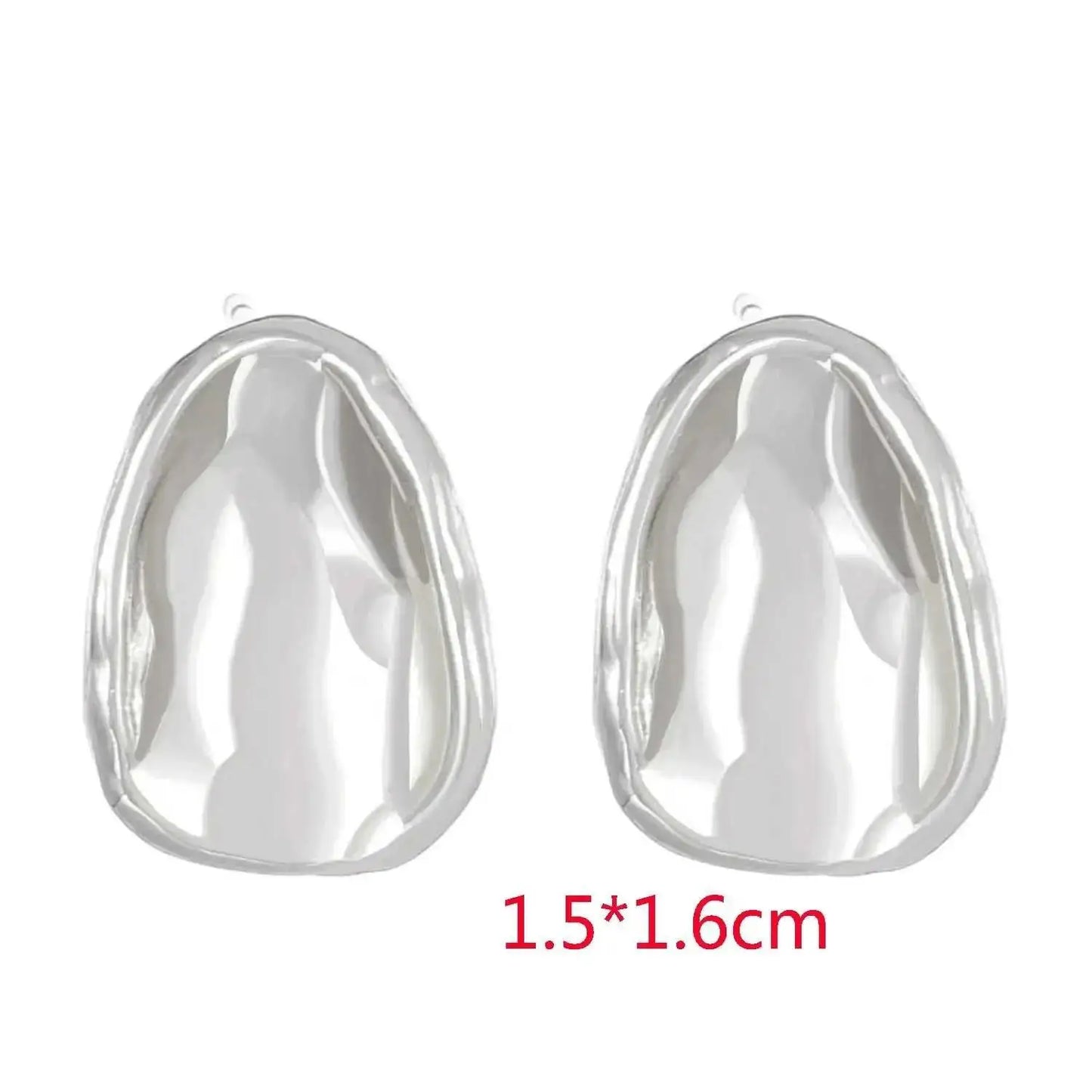 Boucles d'Oreilles en Titane et Acier localité Déformable, Bijoux en Métal, Tendance, Vintage, Rond, Carré, Cœur, pour Femme, Nouvelle Collection 2024