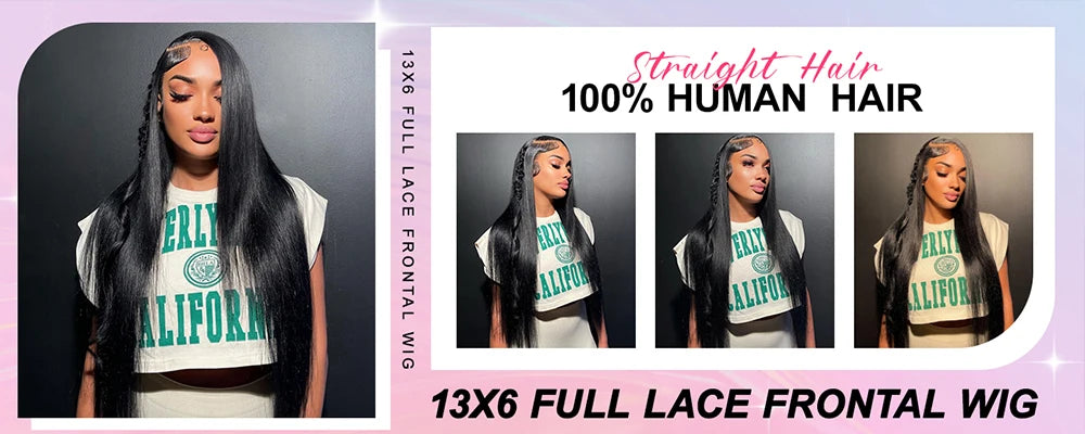 250% densité cheveux raides 13x6 HD dentelle frontale perruque cheveux humains 13x4 pleine dentelle avant perruque pour les femmes perruques de cheveux humains