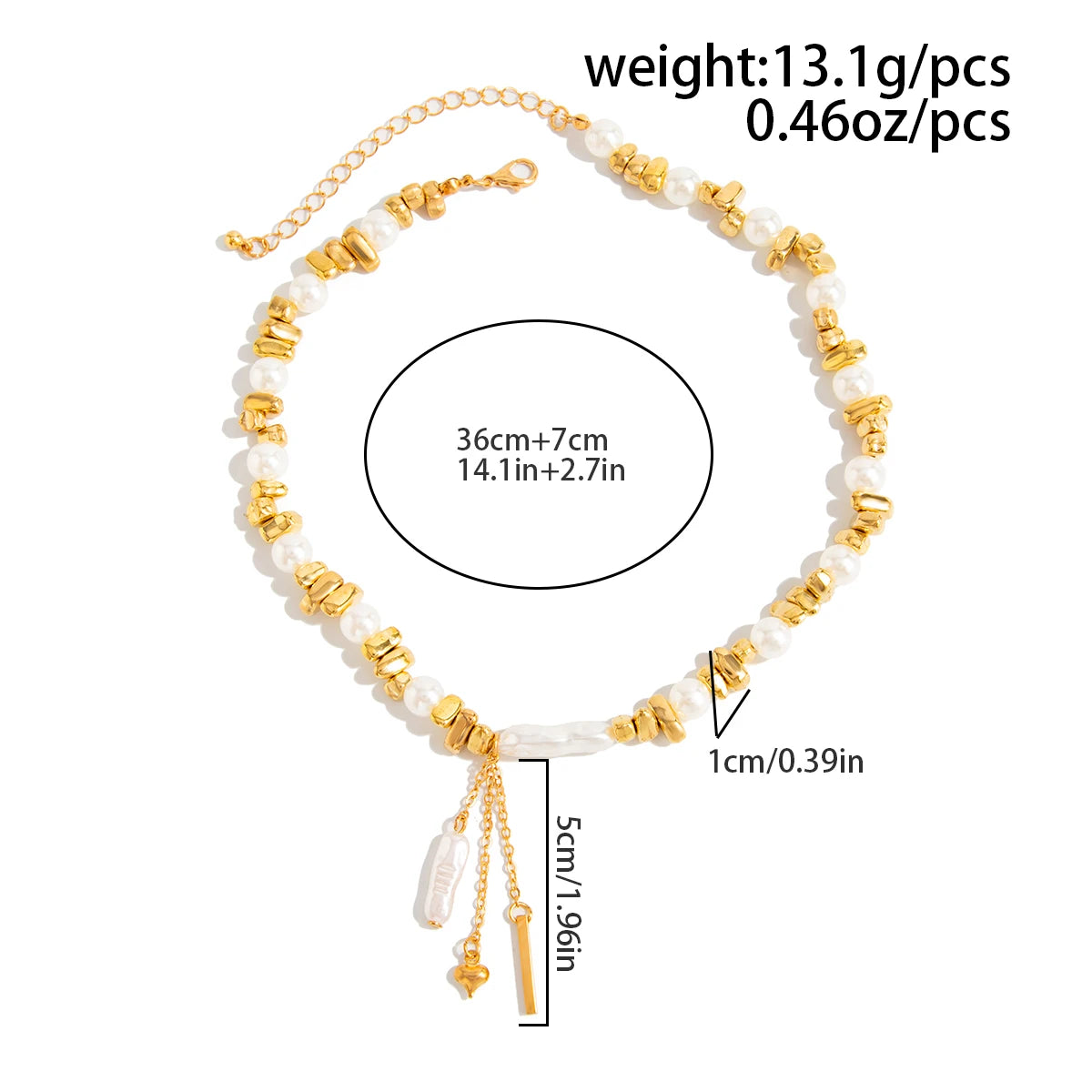 Salircon Vintage perles irrégulières chaîne collier femmes Boho exquis Imitation perle mariage mariée clavicule tour de cou Y2K bijoux