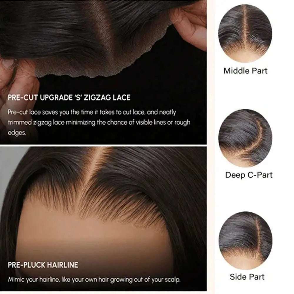 40 42 pouces perruques de cheveux humains droites 13x4 13x6 HD perruques frontales en dentelle pour les femmes sans colle os droite dentelle avant perruques de cheveux humains