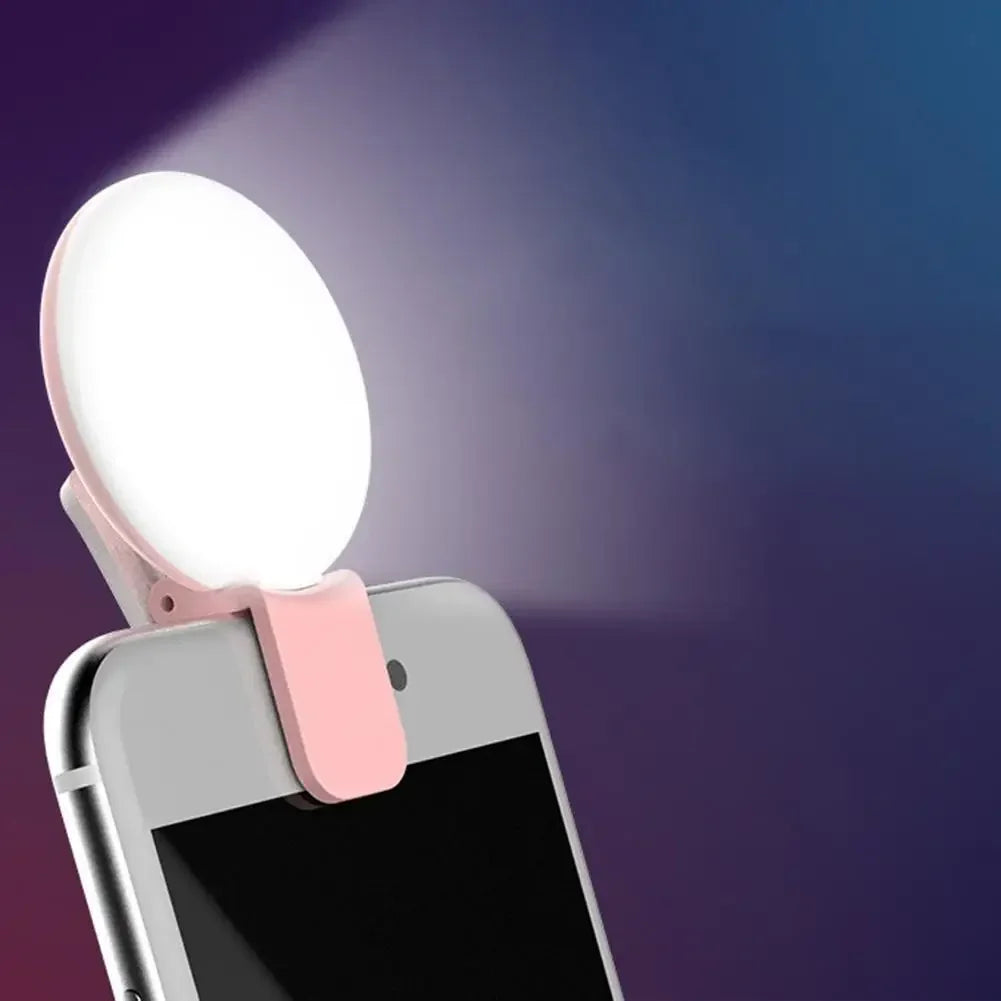 Anneau lumineux LED pour Selfie, pour téléphone Portable, Mini, Durable, pratique, trois arrêts de gradation, Clip de photographie, lumière de remplissage