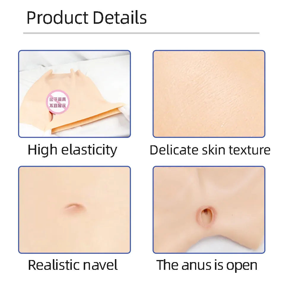 YUERUGOU Culotte vaginale réaliste en silicone pour transexuelle, pantalon de chatte Crossdresser, sexe Éltransgenre, faux sous-vêtements, élévateur de hanche, mise à niveau