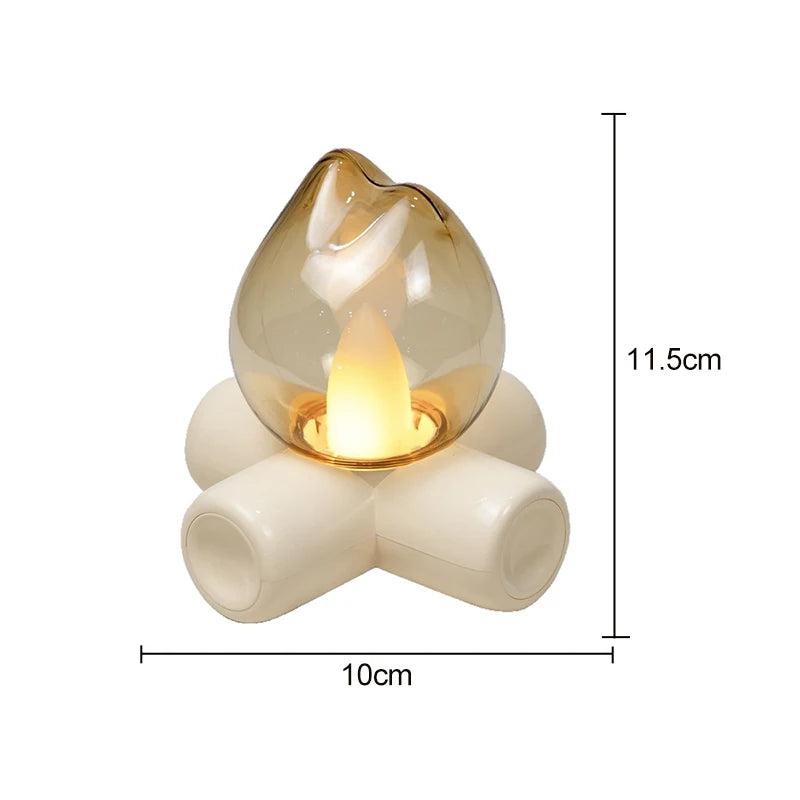 LED flamme feu ampoule lampe de Table de chevet effet cheminée éclairage d'ambiance pour chambre décor à la maison hôtel Bar fête veilleuses