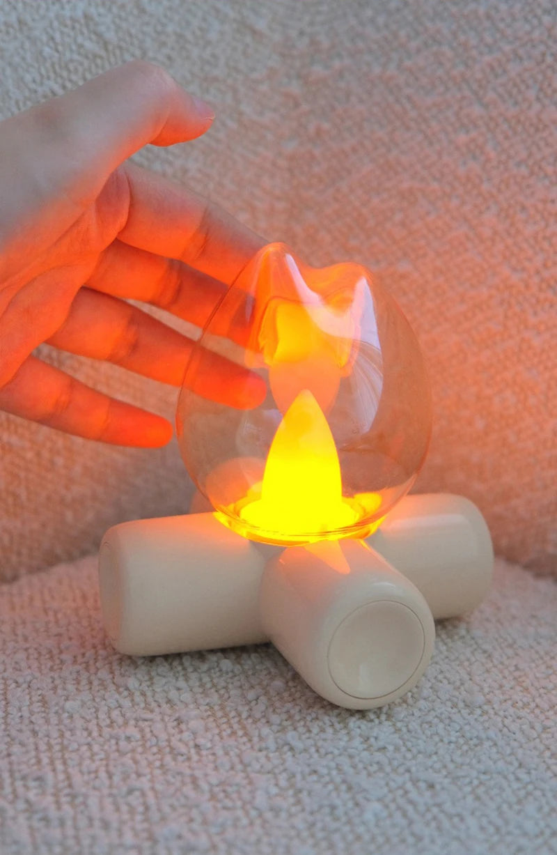 LED flamme feu ampoule lampe de Table de chevet effet cheminée éclairage d'ambiance pour chambre décor à la maison hôtel Bar fête veilleuses