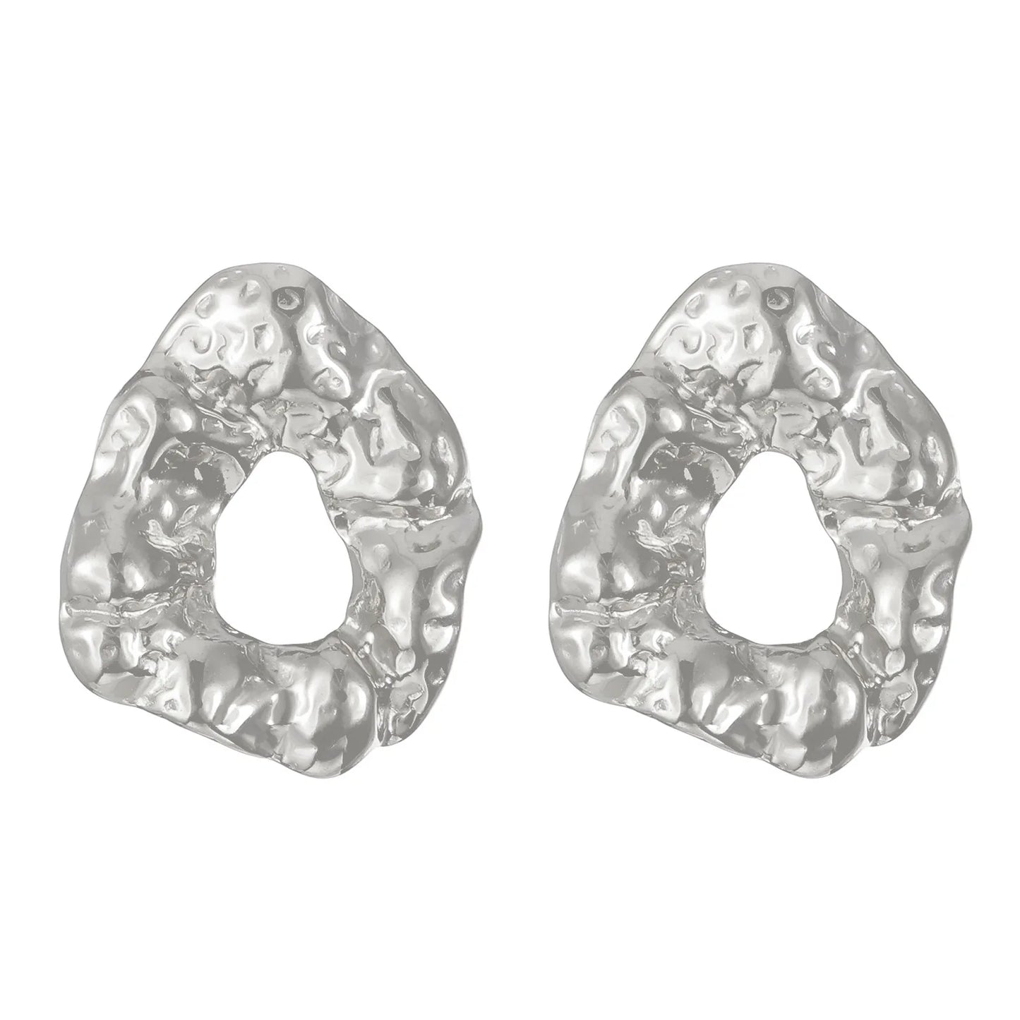 Boucles d'Oreilles en Titane et Acier localité Déformable, Bijoux en Métal, Tendance, Vintage, Rond, Carré, Cœur, pour Femme, Nouvelle Collection 2024
