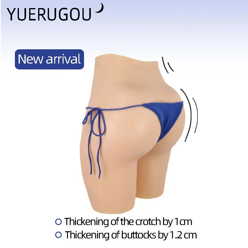 YUERUGOU Culotte vaginale réaliste en silicone pour transexuelle, pantalon de chatte Crossdresser, sexe Éltransgenre, faux sous-vêtements, élévateur de hanche, mise à niveau