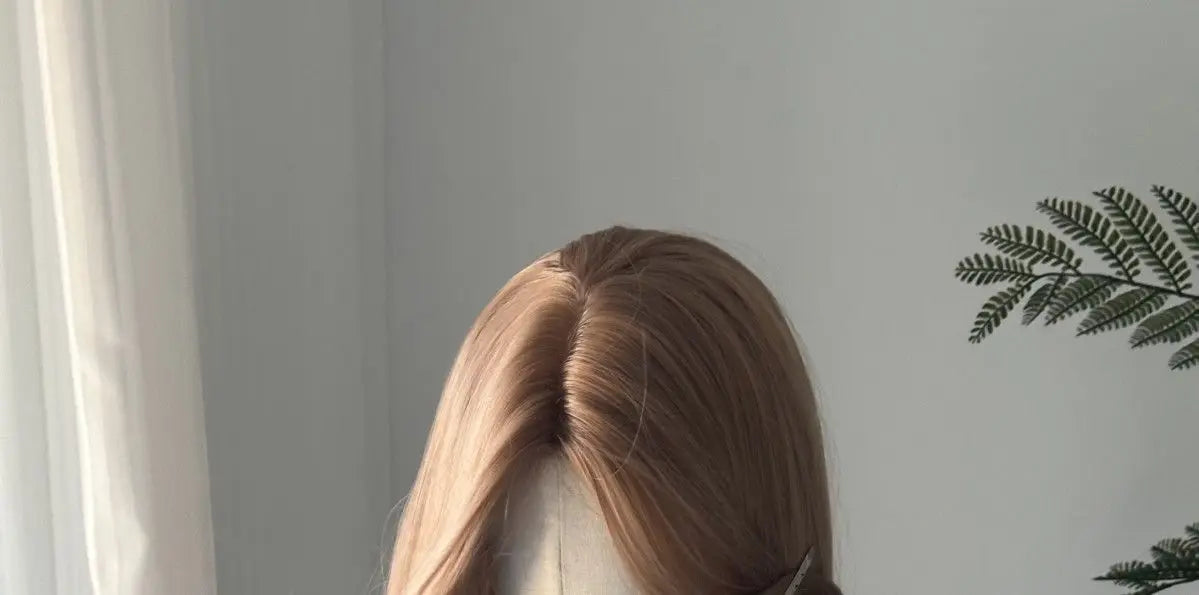 Perruque Lace Front Wig synthétique Blonde Champagne, corps Long, perruques brunes ondulées pour usage quotidien, bandeau Lolita Cosplay 가Perruque Femme