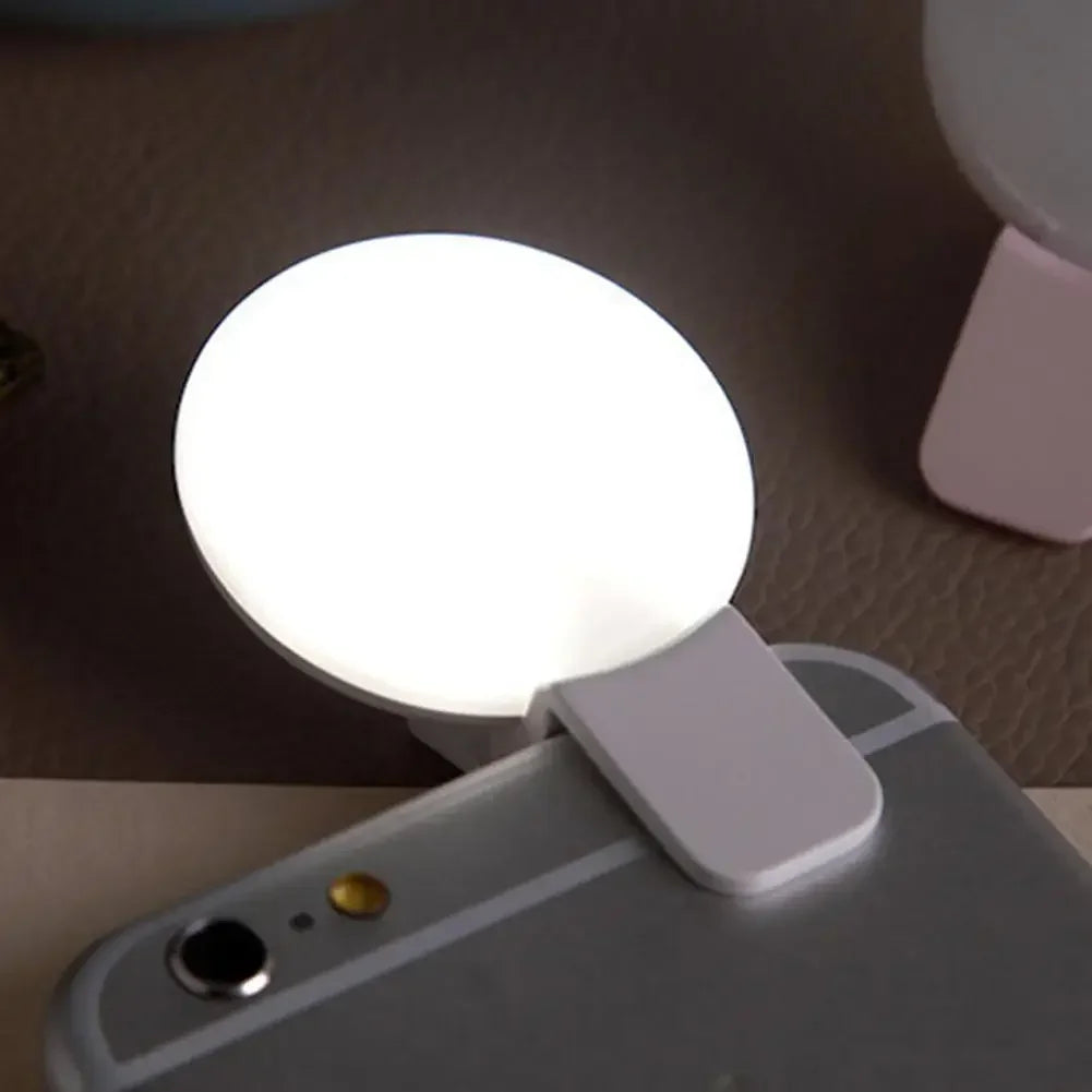Anneau lumineux LED pour Selfie, pour téléphone Portable, Mini, Durable, pratique, trois arrêts de gradation, Clip de photographie, lumière de remplissage