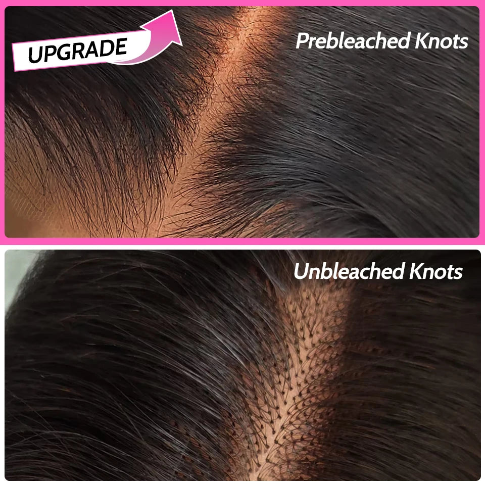 Cheveux sans colle perruques cheveux humains prêt à porter droite sans colle pré-plumée porter et Go perruques 7x5HD dentelle avant perruques pré-coupées dentelle