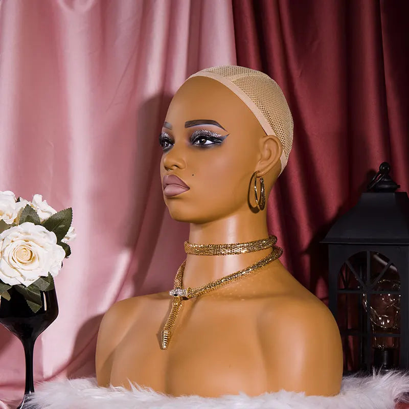 Tête de Mannequin en PVC pour Exposition de Perruques, Modèle Réaliste avec Couvercle Astronomique