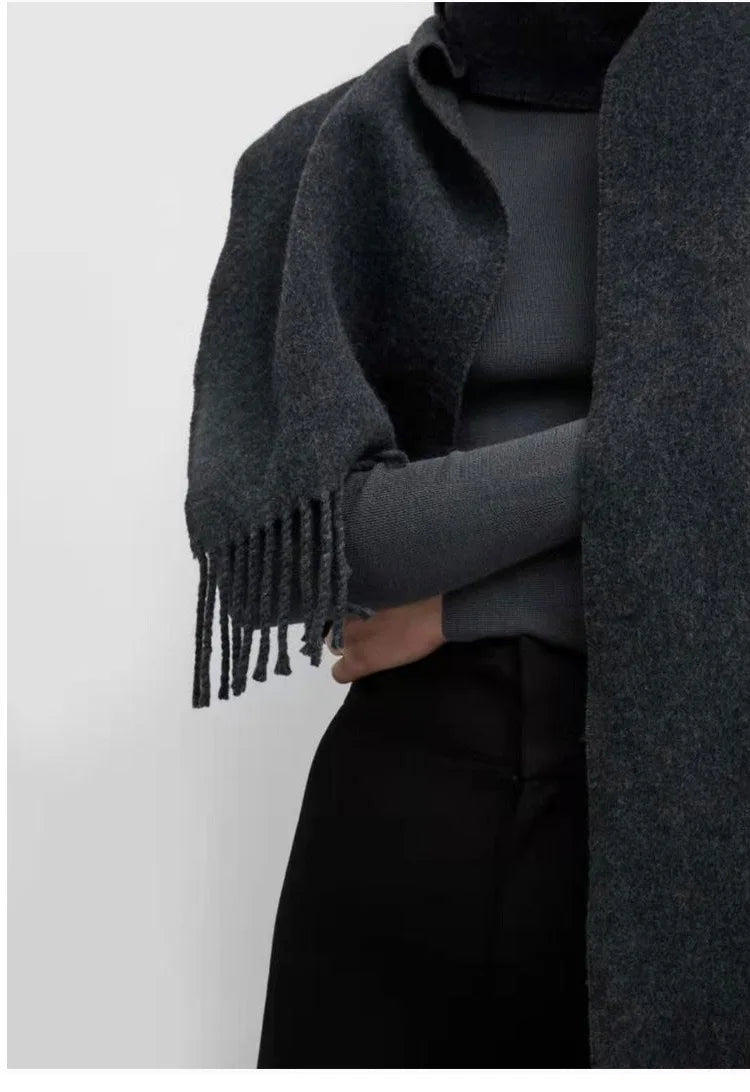 Écharpe en cachemire pour femmes, couverture épaisse et chaude d'hiver, marque de luxe, enveloppant châle, Bufanda Poncho Pashmina