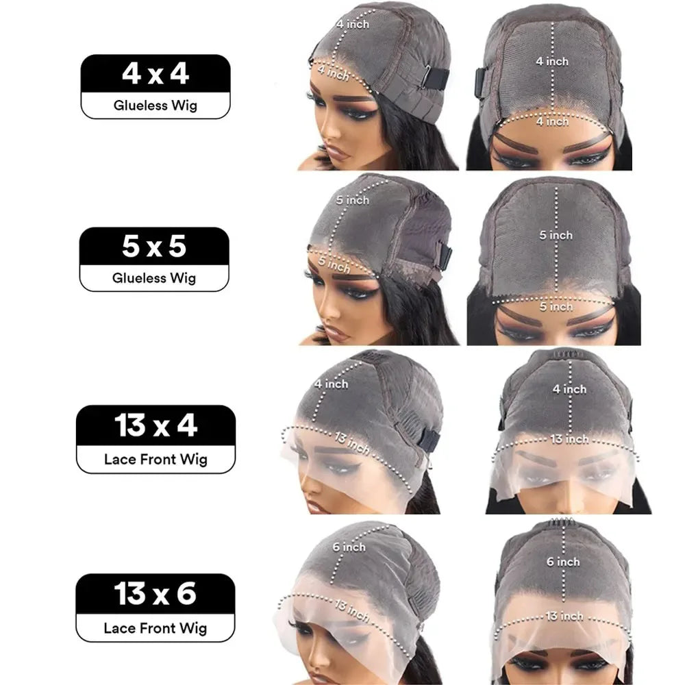 Perruque Lace Frontal Wig naturelle bouclée, cheveux humains, Deep Wave, Transparent HD, 5x5, sans colle, pre-plucked, 13x6, eau, 30 40 pouces