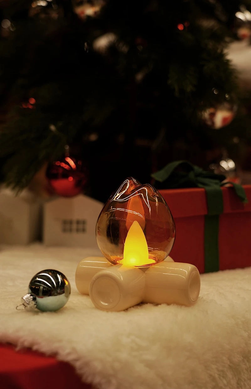 LED flamme feu ampoule lampe de Table de chevet effet cheminée éclairage d'ambiance pour chambre décor à la maison hôtel Bar fête veilleuses