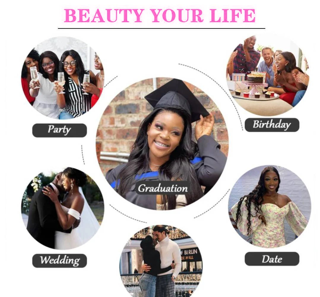 Perruque Lace Frontal Wig sans colle naturelle, cheveux lisses, 13x6, 30 32 pouces, 13x4, pre-plucked, 5x5, pour femmes