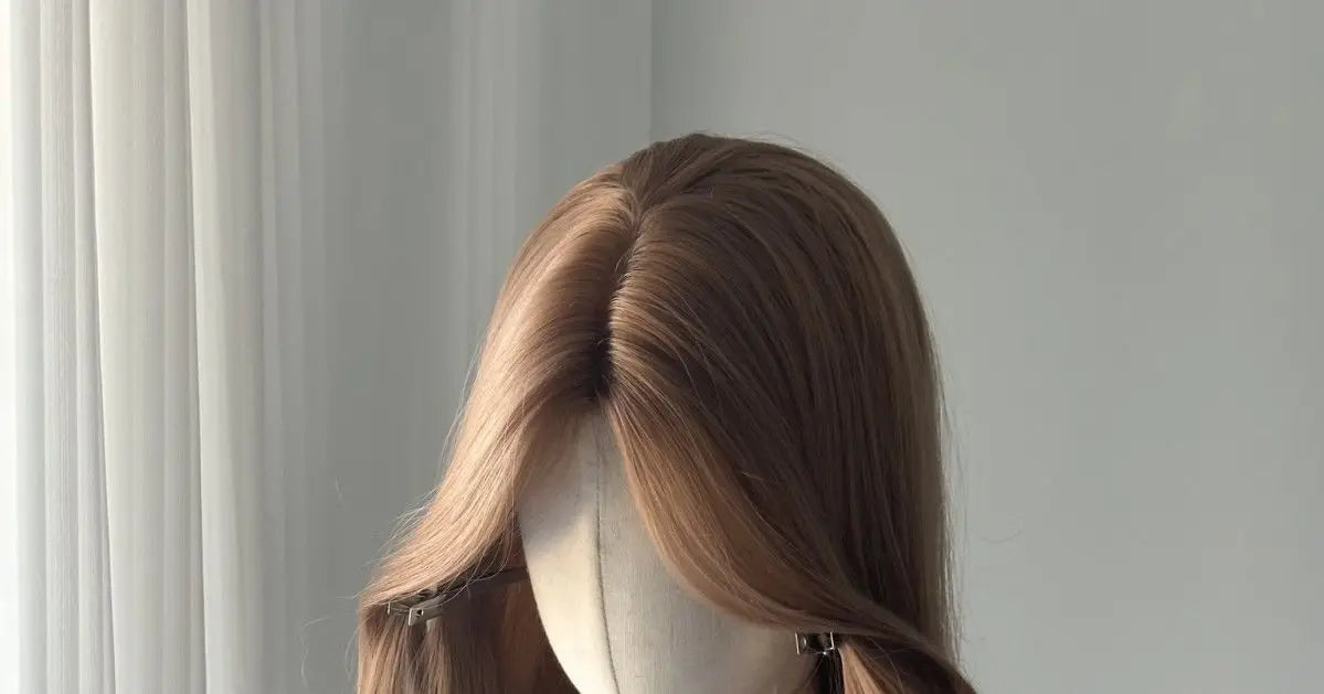 Perruque Lace Front Wig synthétique Blonde Champagne, corps Long, perruques brunes ondulées pour usage quotidien, bandeau Lolita Cosplay 가Perruque Femme