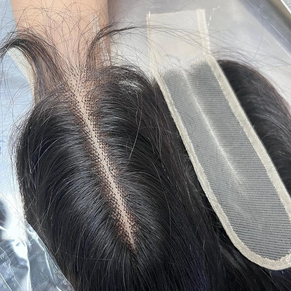 Fermeture frontale en dentelle fermeture droite péruvienne 5x5 100% cheveux humains droite 13x4 dentelle frontale couleur naturelle Remy cheveux dentelle suisse