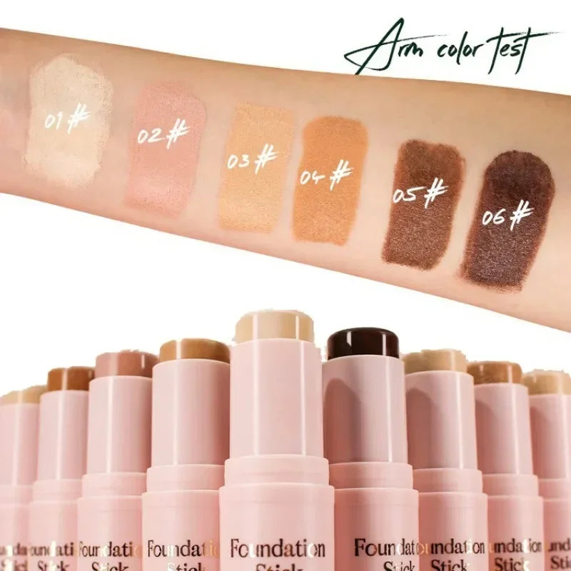 Fond de teint en bâton pour le visage, couverture complète, peau foncée, maquillage durable, contrôle de l'huile, correcteur, crème de Base, primaire naturel mat