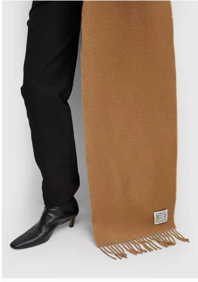 Écharpe en cachemire pour femmes, couverture épaisse et chaude d'hiver, marque de luxe, enveloppant châle, Bufanda Poncho Pashmina