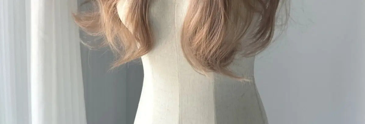 Perruque Lace Front Wig synthétique Blonde Champagne, corps Long, perruques brunes ondulées pour usage quotidien, bandeau Lolita Cosplay 가Perruque Femme