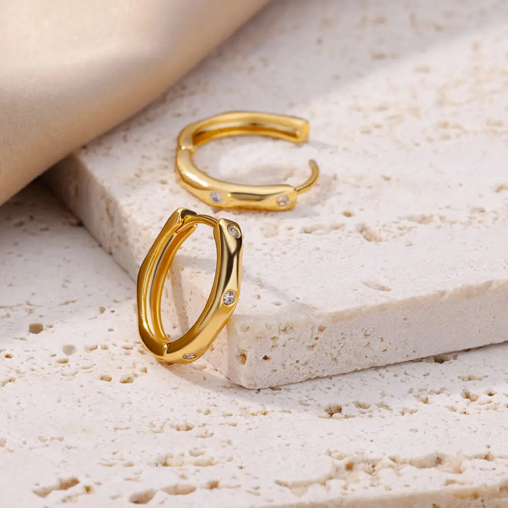 Boucles d'oreilles rondes élégantes pour femmes et filles, créoles de luxe en acier inoxydable, Vintage, fiançailles, mariage, bijoux esthétiques