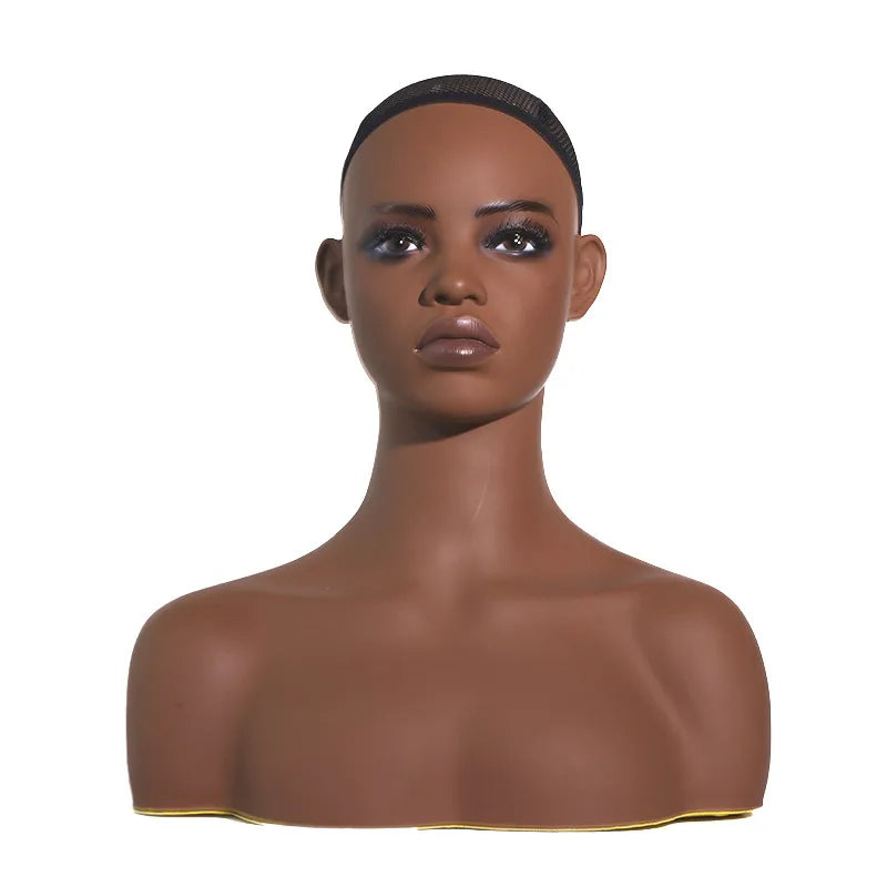 Tête de Mannequin en PVC pour Exposition de Perruques, Modèle Réaliste avec Couvercle Astronomique