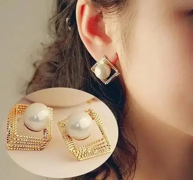 Boucles d'Oreilles en Titane et Acier localité Déformable, Bijoux en Métal, Tendance, Vintage, Rond, Carré, Cœur, pour Femme, Nouvelle Collection 2024