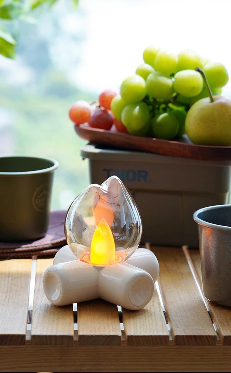 LED flamme feu ampoule lampe de Table de chevet effet cheminée éclairage d'ambiance pour chambre décor à la maison hôtel Bar fête veilleuses