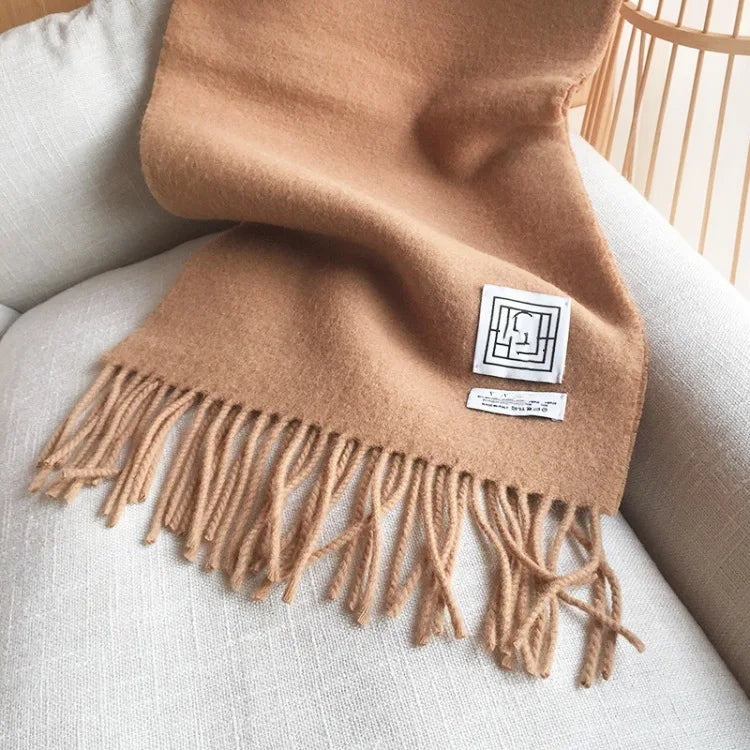 Écharpe en cachemire pour femmes, couverture épaisse et chaude d'hiver, marque de luxe, enveloppant châle, Bufanda Poncho Pashmina