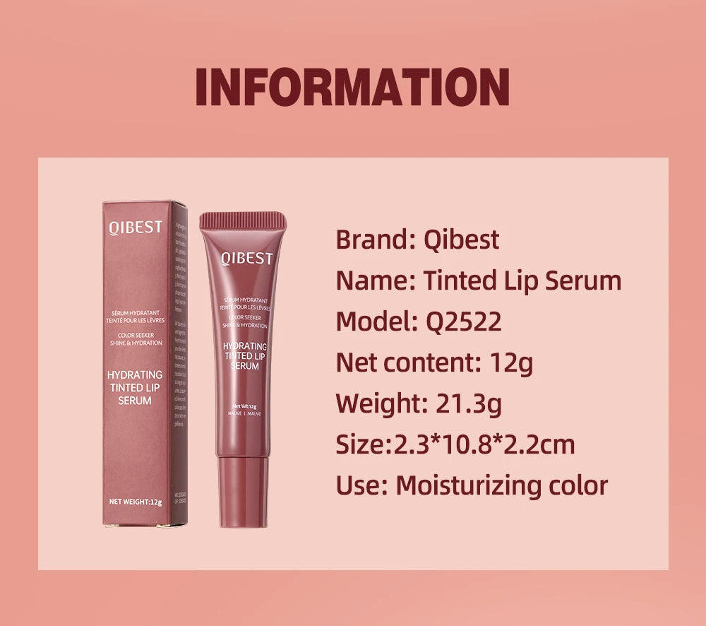 Brillant à lèvres repulpant marron nu, huile hydratante colorée, teinte transparente, Tube souple, maquillage, beauté, soins pour les lèvres, 12g