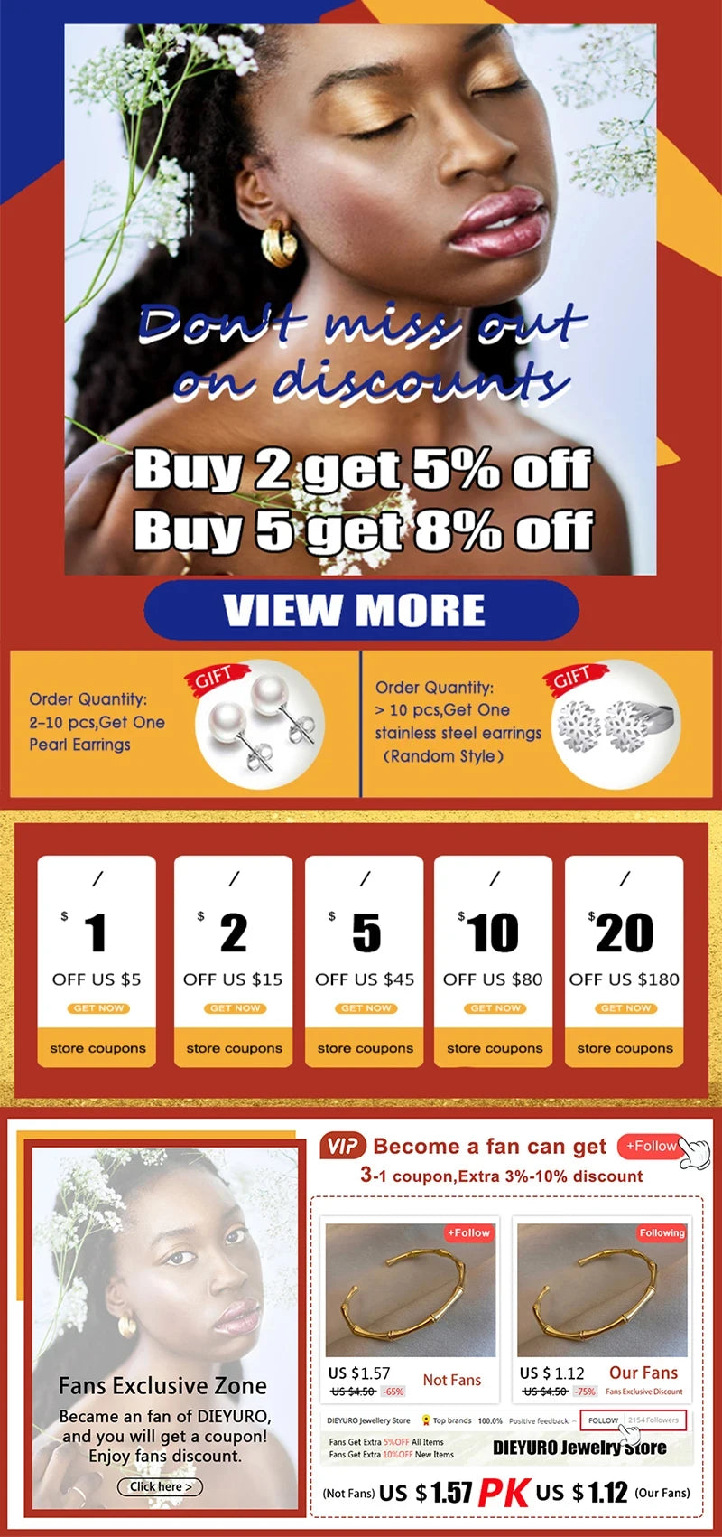 DIEYURO 316L acier inoxydable amour perle ronde carré en forme d'éventail conception irrégulière boucles d'oreilles femmes nouvelle tendance oreille bijoux cadeau fête