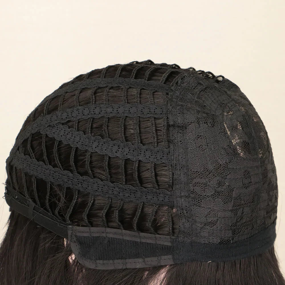 SuQ-Perruque Synthétique Longue et Ondulée pour Femme Afro-Américaine, Cheveux Noirs de Cosplay, Degré de Chaleur, 03 Perruques