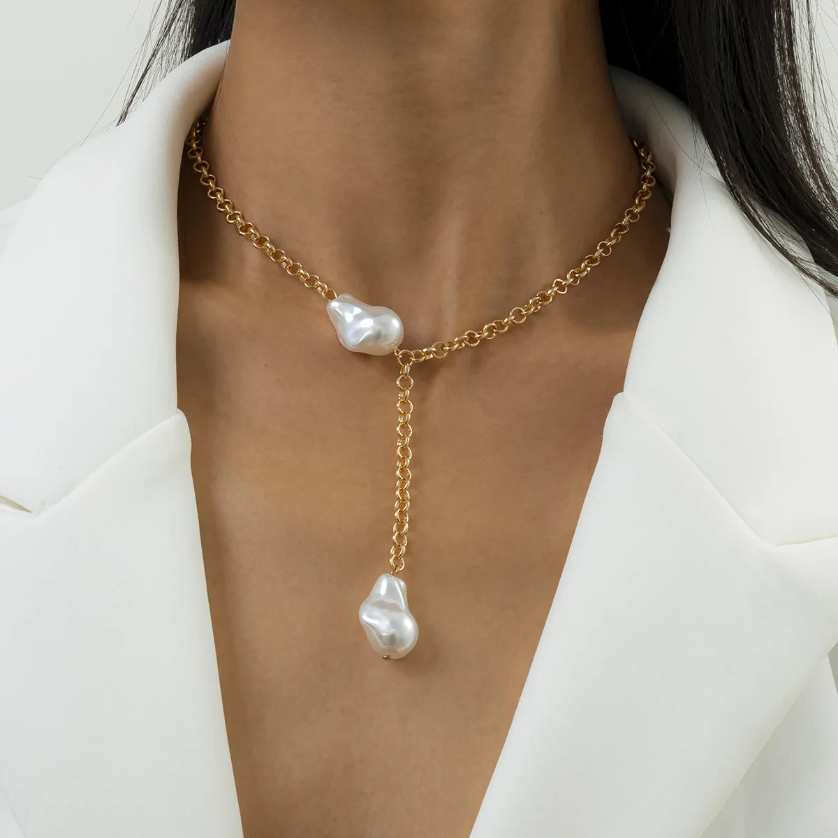 Collier ras du cou en forme de cœur pour femmes, bijoux tendance exagérés, grande perle, pendentif en forme de cœur, à la mode, N384, 2023