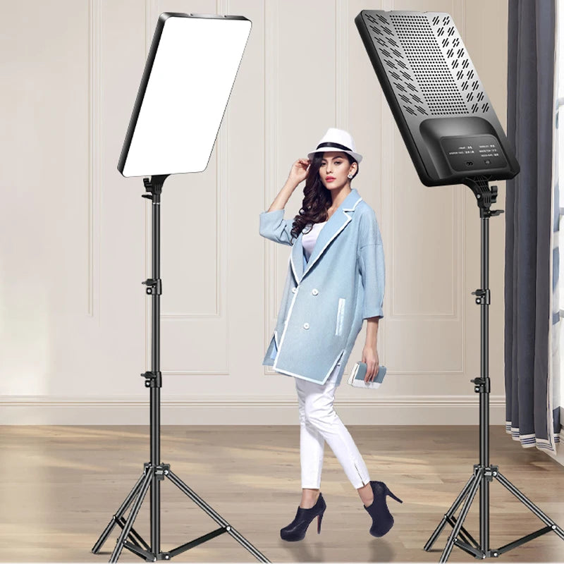 Lumière de Studio Photo LED pour Éclairage de Maquillage, Appareil Photo Portable, Lampe de Panneau de Photographie Statique, Vidéo, 2700K-7500K