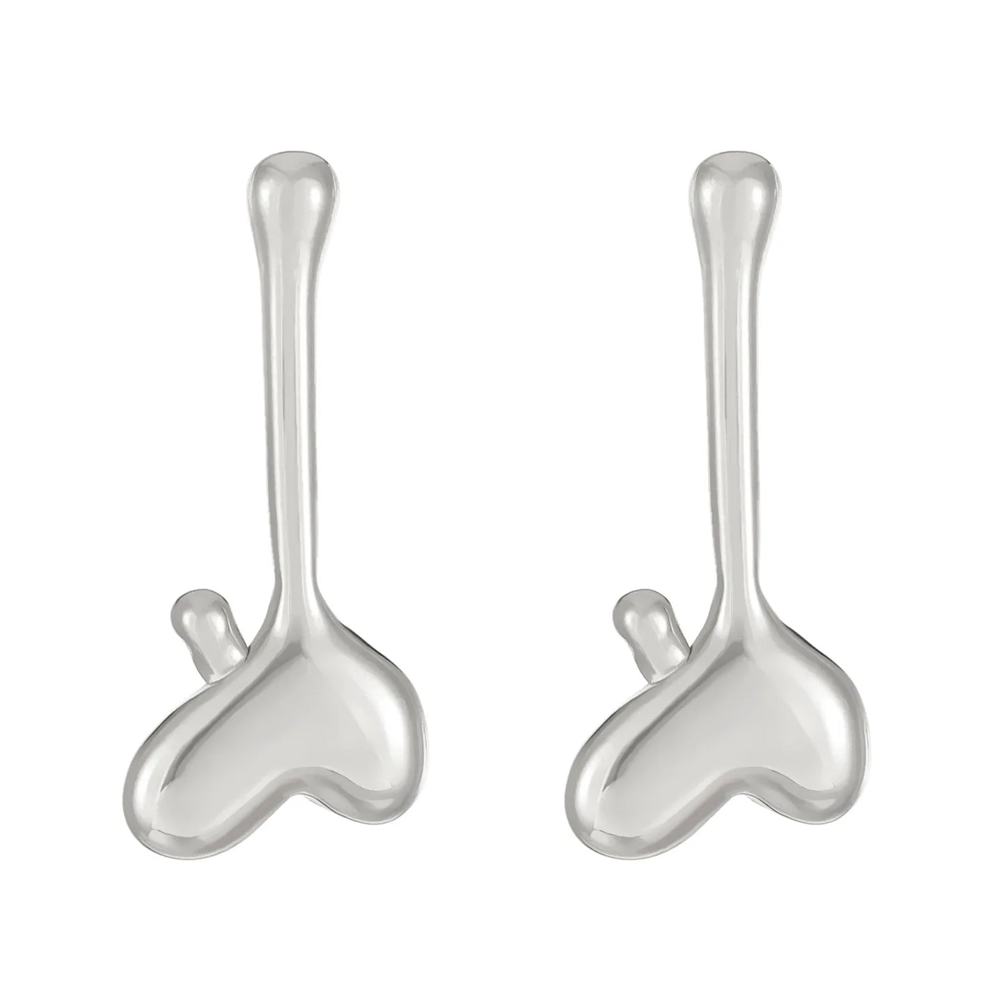 Boucles d'Oreilles en Titane et Acier localité Déformable, Bijoux en Métal, Tendance, Vintage, Rond, Carré, Cœur, pour Femme, Nouvelle Collection 2024